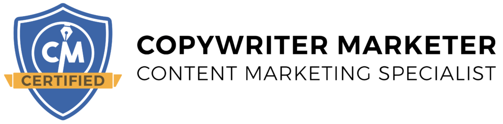 copywriter marketer certified content marketing specialist logo