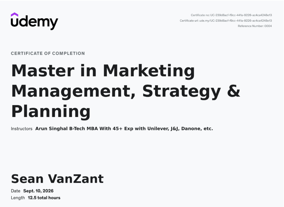 Marketing Strategy Excellence Course